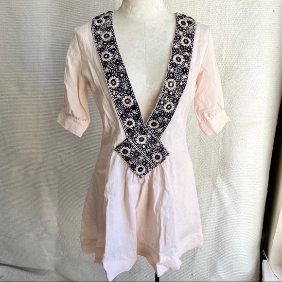 Alice McCall Plunging Embellished Boho Mini Dress - Picture 8 of 8